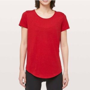 Lululemon Love Crewneck Short-Sleeve Shirt, Red